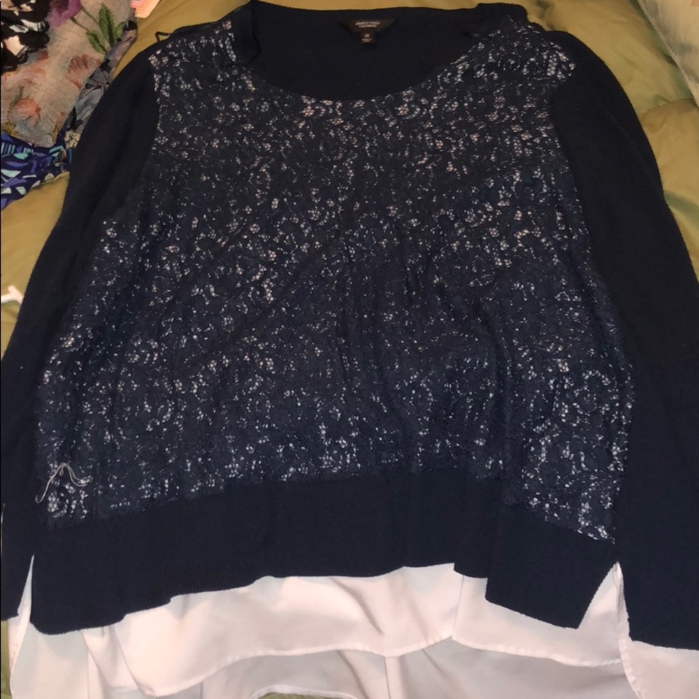 3x blue sweater